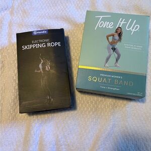 Fitness set - Electronic Skipping Rope and Squat Band